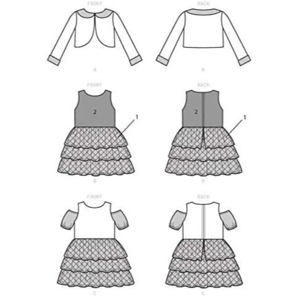 McCall's‎ Sewing Pattern 7828 Girl's Dress and Bolero Jacket Size 2-5